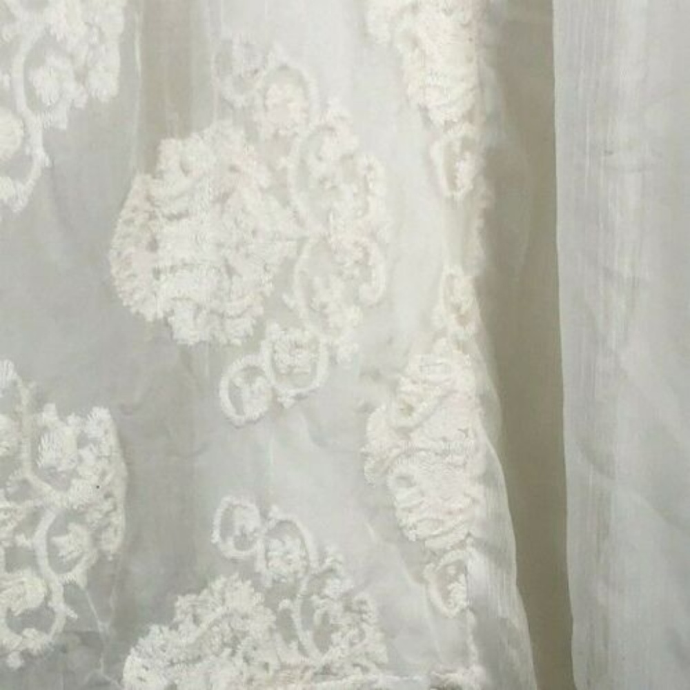 Line & Dot Silk Lace Overlay Maxi Dress - Picture 3 of 5